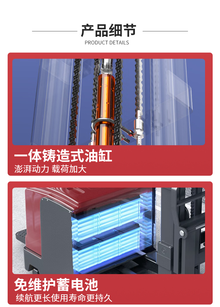 揚(yáng)子平衡重?zé)o腿式全自動(dòng)堆高車(chē)YZ-CPD-J系列(圖3)