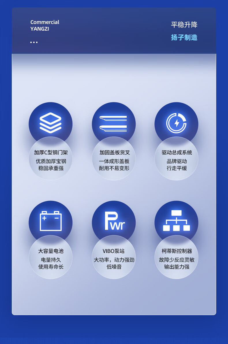 揚(yáng)子堆高車(chē)液壓搬運(yùn)車(chē)升降叉車(chē)PSL1520-1.5噸升高2米(圖4)